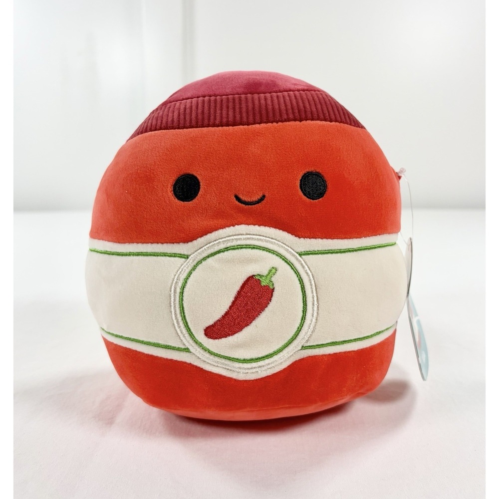 Squishmallow 7.5" Illia the Sriracha Hot Sauce Red Pepper Plush Kellytoy NWT